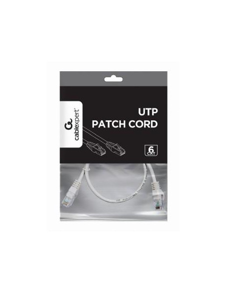 PATCH CABLE CAT6 UTP 0.5M/GREY PP6U-0.5M GEMBIRD