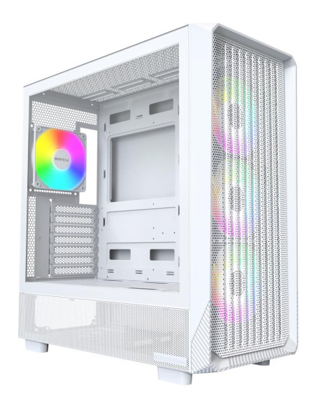 Case, MONTECH, X5, MidiTower, Case product features Transparent panel, Not included, Colour White, X5(W)