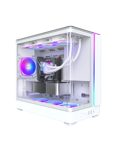 Case, MONTECH, micro ATX/Mini-ITX, White, Midi Tower, PC, KING 15 PRO, KING15PRO(W)