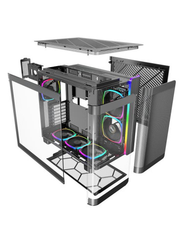 Case, MONTECH, KING 95 PRO (B), MidiTower, Not included, ATX, MicroATX, MiniITX, Colour Black, KING95PRO(B)
