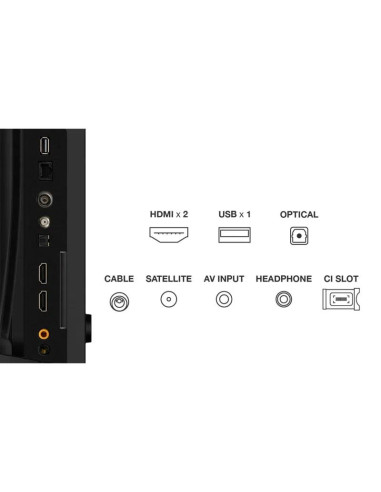 TV Set, TCL, 32 ", Full HD, 1920 x 1080 pixels, Flat, 16:9, QLED, 32V5C