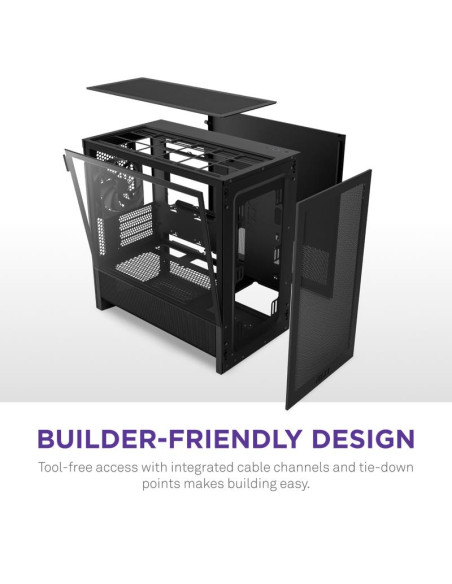 Case, NZXT, micro ATX/Mini-ITX, Black, Midi Tower, PC, CC-H31FB-01
