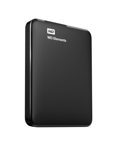 External HDD, WESTERN DIGITAL, Elements Portable, 1TB, USB 3.0, Colour Black, WDBUZG0010BBK-WESN