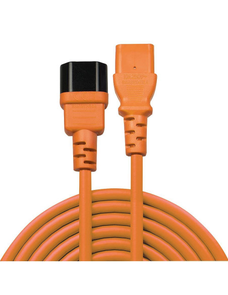 CABLE POWER IEC EXTENSION 0.5M/ORANGE 30473 LINDY