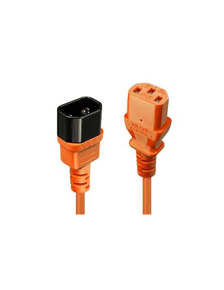 CABLE POWER IEC EXTENSION 2M/ORANGE 30475 LINDY