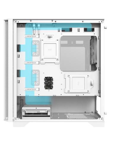 Case, MONTECH, AIR 100 ARGB, MidiTower, Not included, MicroATX, MiniITX, Colour White, AIR100ARGB(W)