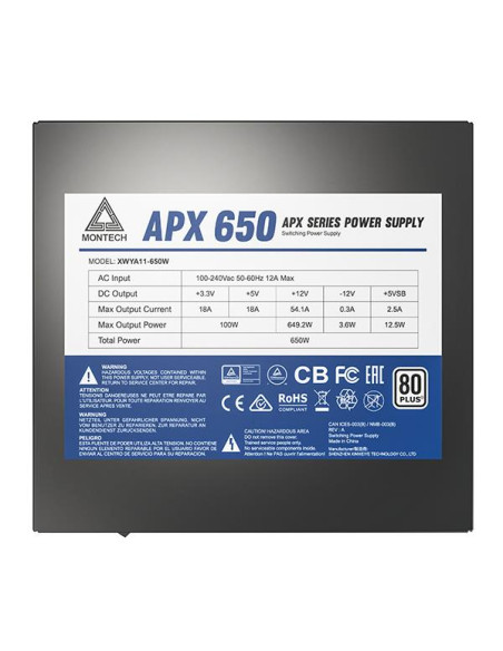 Power Supply, MONTECH, APX 650W, 650 W, APX650