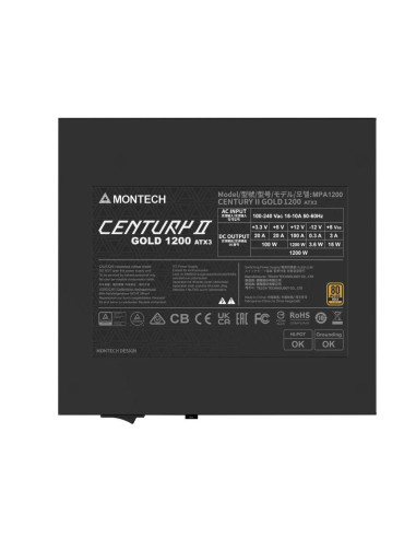 Power Supply, MONTECH, CENTURY II, ATX, 1200 W, CENTURYII1200