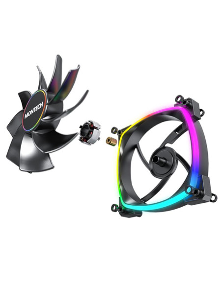CASE FAN 140MM/RX140 PWM BLACK MONTECH