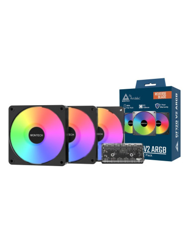 CASE FAN 120MM GF120R V2/ARGB PWM 3I1 (B) MONTECH