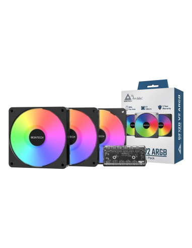 CASE FAN 120MM GF120 V2/ARGB PWM 3I1(B) MONTECH