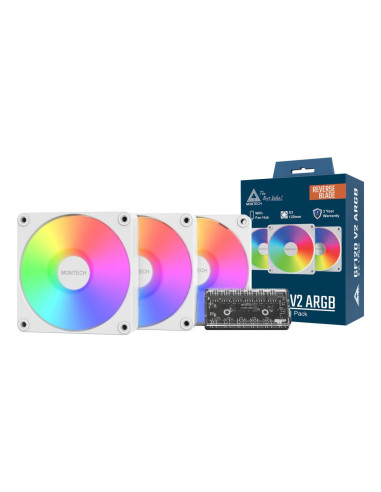 CASE FAN 120MM GF120R V2/ARGB PWM 3I1 (W) MONTECH