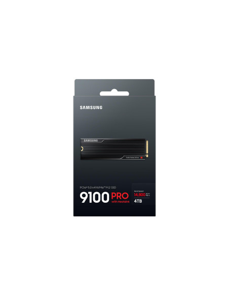 SSD, SAMSUNG, 9100 PRO, 4TB, M.2, PCIe Gen5, NVMe, TLC, Write speed 13400 MBytes/sec, Read speed 14800 MBytes/sec, 2.38mm, TBW 