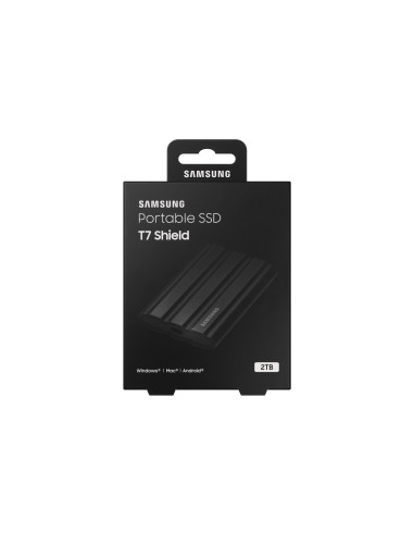 External SSD, SAMSUNG, T7, 2TB, USB 3.2, Write speed 1000 MBytes/sec, Read speed 1050 MBytes/sec, MU-PE2T0S/EU
