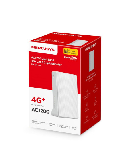 Wireless Router, MERCUSYS, Router, LAN WAN ports 1, 4G, MB230-4G