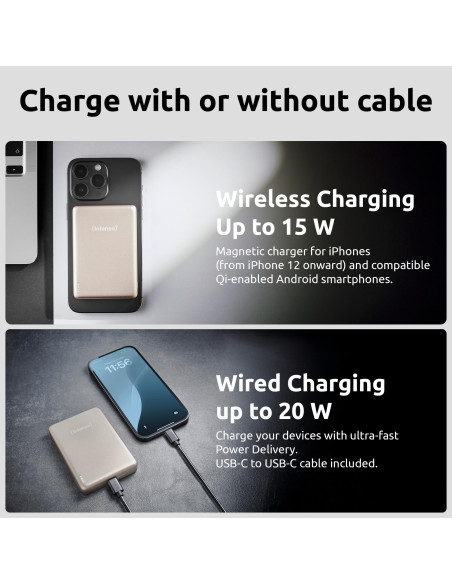 POWER BANK USB 10000MAH MAG/CHAMPAGNE 7344031 INTENSO