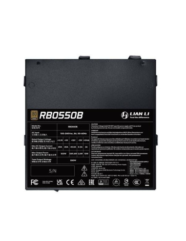 Power Supply, LIAN LI, RB PSU, ATX, 100 - 240 V, 550 W, G9P.RB0550B.B000.EU