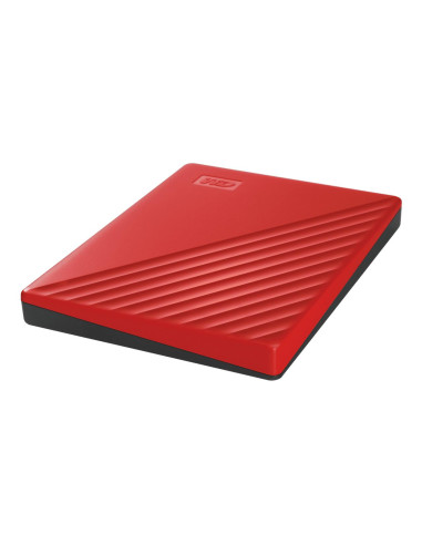External HDD, WESTERN DIGITAL, My Passport, 2TB, USB 2.0, USB 3.0, USB 3.2, Colour Red, WDBYVG0020BRD-WESN