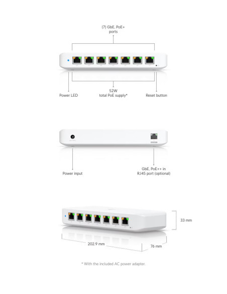 Switch, UBIQUITI, Ultra, Ultra 60W, 30 Watts, USW-ULTRA-60W
