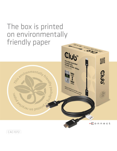 CABLE HDMI TO HDMI 2M/M/M CAC-1372 CLUB3D