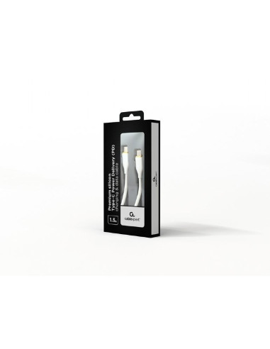 CABLE USB-C 1.5M PREMIUM WHITE/CC-USB2S-CMCM-1.5M-W GEMBIRD