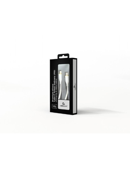 CABLE USB-C 1.5M PREMIUM WHITE/CC-USB2S-CMCM-1.5M-W GEMBIRD