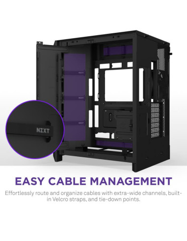 Case, NZXT, ATX/micro ATX/Mini-ITX/EATX, Black, Midi Tower, PC, CM-H92FB-01