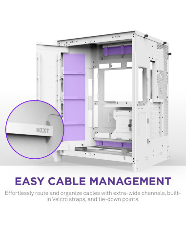 Case, NZXT, ATX/micro ATX/Mini-ITX/EATX, White, Midi Tower, PC, CM-H92FW-R1