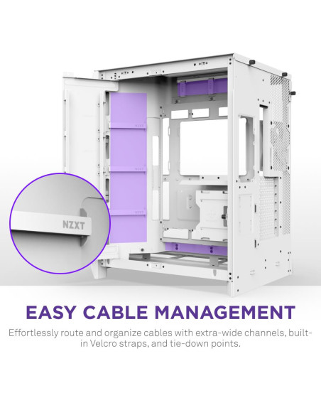 Case, NZXT, ATX/micro ATX/Mini-ITX/EATX, White, Midi Tower, PC, CM-H92FW-R1