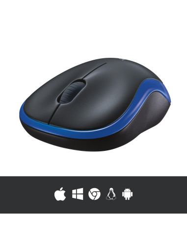 MOUSE USB OPTICAL WRL M185/BLUE 910-002239 LOGITECH