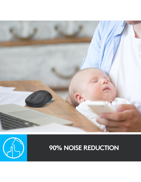 MOUSE USB OPTICAL WRL M220/SILENT B/G 910-004878 LOGITECH