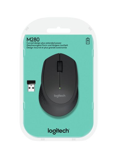 MOUSE USB OPTICAL WRL M280/BLACK 910-004287 LOGITECH
