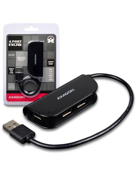 I/O HUB USB2.0 4PORT READY/0.2M HUE-X4B AXAGON