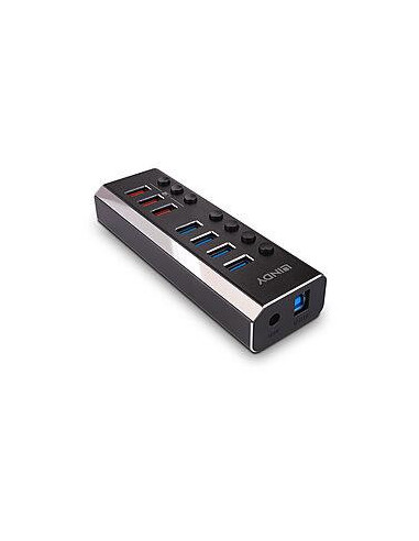 I/O HUB USB3 4PORT+3CHARGE/43371 LINDY