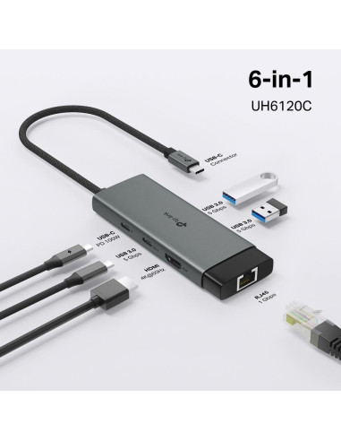 I/O HUB USB-C 6PORT/UH6120C TP-LINK