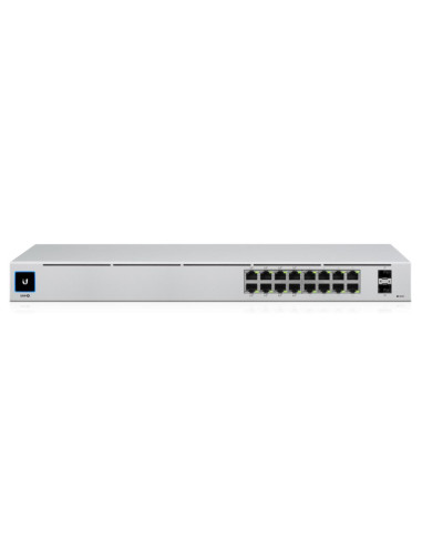Switch, UBIQUITI, USW-16-POE, Type L2, Desktop/pedestal, Rack, 16x10Base-T / 100Base-TX / 1000Base-T, 2xSFP, PoE ports 16, PoE+
