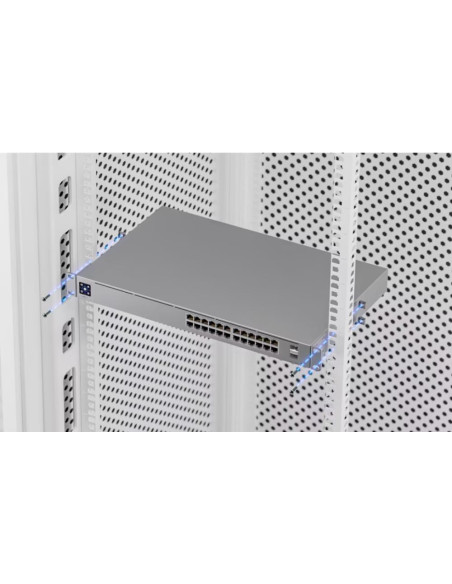 Switch, UBIQUITI, USW-Pro-24-PoE, Type L3, Desktop/pedestal, Rack, 24x10Base-T / 100Base-TX / 1000Base-T, 2xSFP+, PoE ports 24,