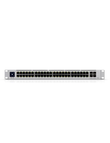 Switch, UBIQUITI, USW-PRO-48-POE, Type L3, Rack, 48x10Base-T / 100Base-TX / 1000Base-T, 4xSFP, PoE+ ports 48, 600 Watts, USW-PR