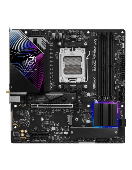 Mainboard, ASROCK, AMD B850, SAM5, Micro-ATX, Memory DDR5, Memory slots 4, 1xHDMI, 1xDisplayPort, 1xAudio-In, 1xAudio-Out, 1xMi