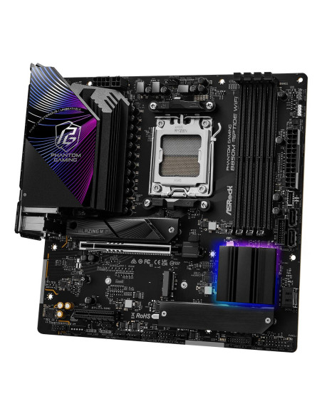 Mainboard, ASROCK, AMD B850, SAM5, Micro-ATX, Memory DDR5, Memory slots 4, 1xHDMI, 1xDisplayPort, 1xAudio-In, 1xAudio-Out, 1xMi