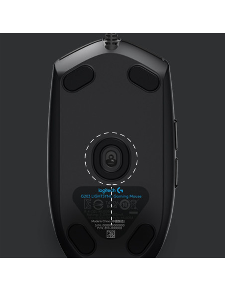 MOUSE USB OPTICAL G203/BLACK 910-005796 LOGITECH