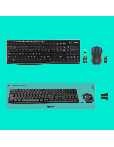 KEYBOARD WRL COMBO MK270 ENG/DESKTOP 920-004508 LOGITECH