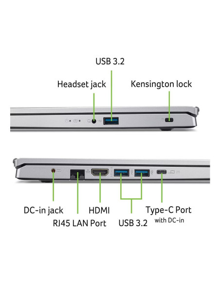Notebook, ACER, Aspire, Go 15, CPU AMD RyzenT 5, 5625U, 2.3 GHz, 15.6 ", 1920 x 1080 pixels, RAM 16 GB, DDR4-SDRAM, Discrete gr
