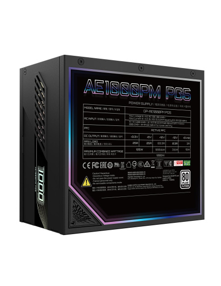 Power Supply, NZXT, GP-AE1000PM PG5, 1000 Watts, Efficiency 80 PLUS PLATINIUM, PFC Active, MTBF 100000 hours, GP-AE1000PMPG5