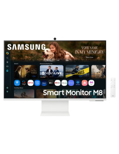 LCD Monitor, SAMSUNG, LS32FM801UUXDU, 32", Smart/4K, Panel VA, 3840x2160, 16:9, 60 Hz, 4 ms, Colour White, LS32FM801UUXDU