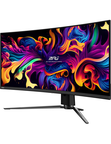Monitor, MSI, 34", Gaming/Curved/21 : 9, Panel QD-OLED, 3440x1440, 240, Matte, 0.03 ms, Swivel, Height adjustable, Tilt, Colour