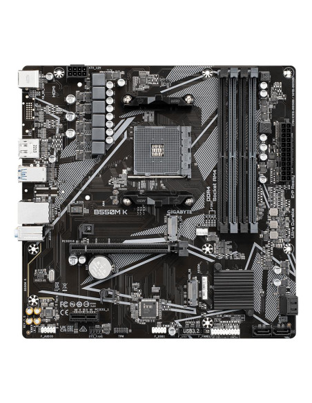 Mainboard, GIGABYTE, AMD B550, SAM4, Micro-ATX, Memory DDR4, Memory slots 4, 1xPCI-Express 3.0 1x, 1xPCI-Express 4.0 16x, 2xM.2