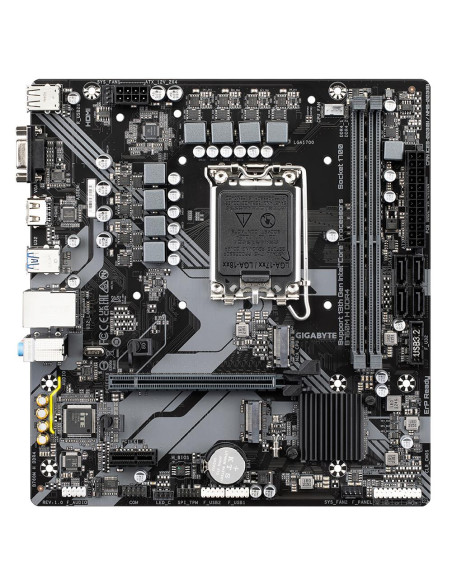 Mainboard, GIGABYTE, Intel B760 Express, LGA1700, Micro-ATX, Memory DDR4, Memory slots 2, 1xPCI-Express 3.0 1x, 1xPCI-Express 4