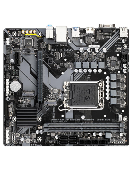 Mainboard, GIGABYTE, Intel B760 Express, LGA1700, Micro-ATX, Memory DDR4, Memory slots 2, 1xPCI-Express 3.0 1x, 1xPCI-Express 4