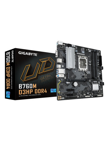 Mainboard, GIGABYTE, Intel B760 Express, LGA1700, Micro-ATX, Memory DDR4, Memory slots 4, 2xPCI-Express 3.0 1x, 1xPCI-Express 4